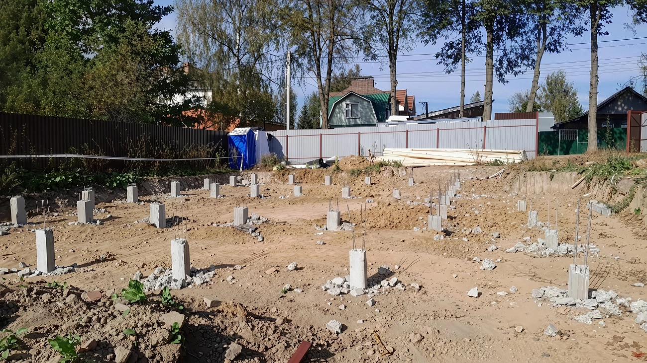 Буронабивные сваи для каркасного дома из ДСП